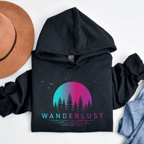 This hoodie features a stunning gradient moon and forest graphic, capturing the serene beauty of nature right on your back. Whether you're camping under the stars, hiking through the woods, or simply enjoying a bonfire with friends, this cozy hoodie will keep you warm and stylish.